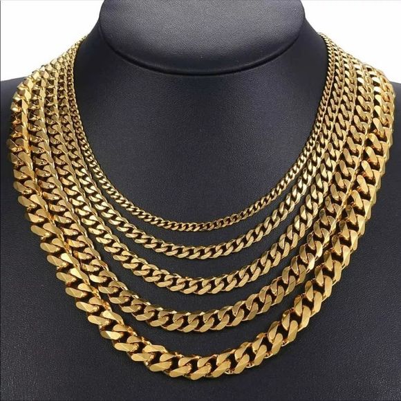 14K Gold 3MM Miami Cuban Link Chain 18-26” – Jason 14k 3 PC Chain Set 26” 28” 30\